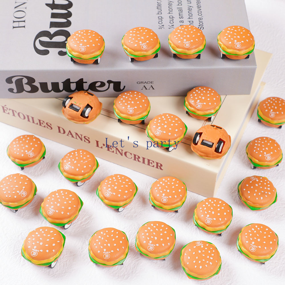 Baby Food Processor - 15 ชิ้นมินิน่ารัก 3D Burger ดึงกลับรถยนต์ของเล่นสําหรับเด็กวันเกิด Party