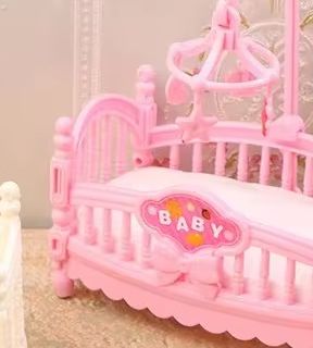 Baby Nursery Decor Ideas - 1:12 ตุ๊กตาจิ๋ว มินิ เตียงเด็กอ่อน เปล เฟอร์นิเจอร์ห้องเด็กอ่อน
