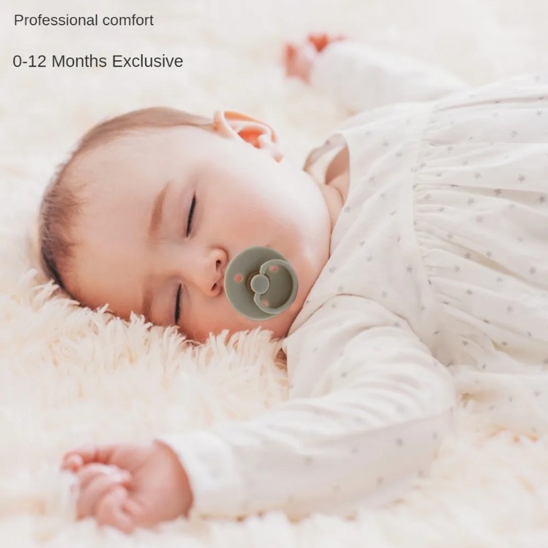 Baby Food Processor - จุกนมหลอกเด็ก สองสี หัวกลม หัวแบน ใช้ได้ทั้งกลางวันและกลางคืน ผลิตจากซิลิโคนเหลวเกรดอาหาร