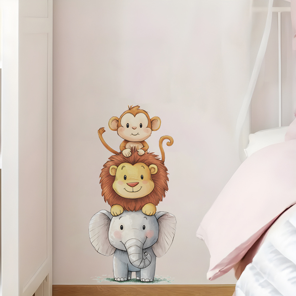 สติ๊กเกอร์ติดผนังรูปสัตว์ป่าแส - Baby Nursery Elephant บทวิจารณ์และราคา