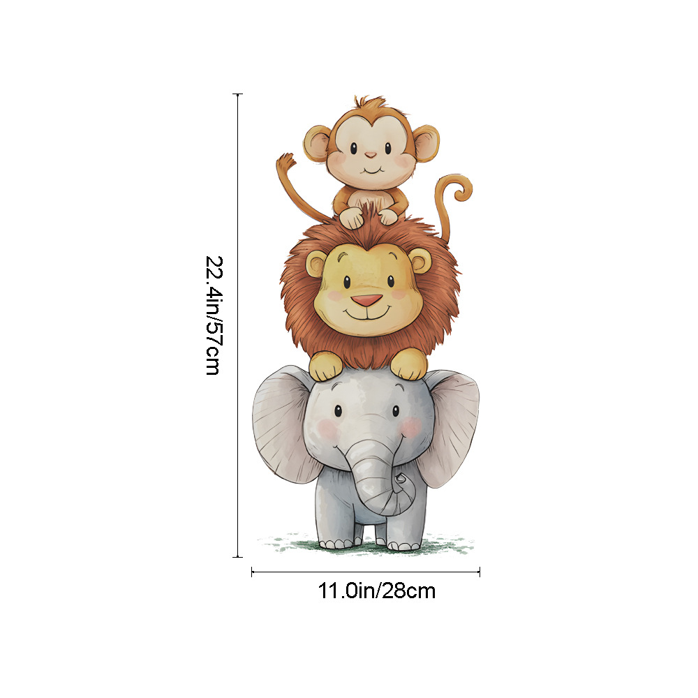 สติ๊กเกอร์ติดผนังรูปสัตว์ป่าแส - Baby Nursery Elephant บทวิจารณ์และราคา