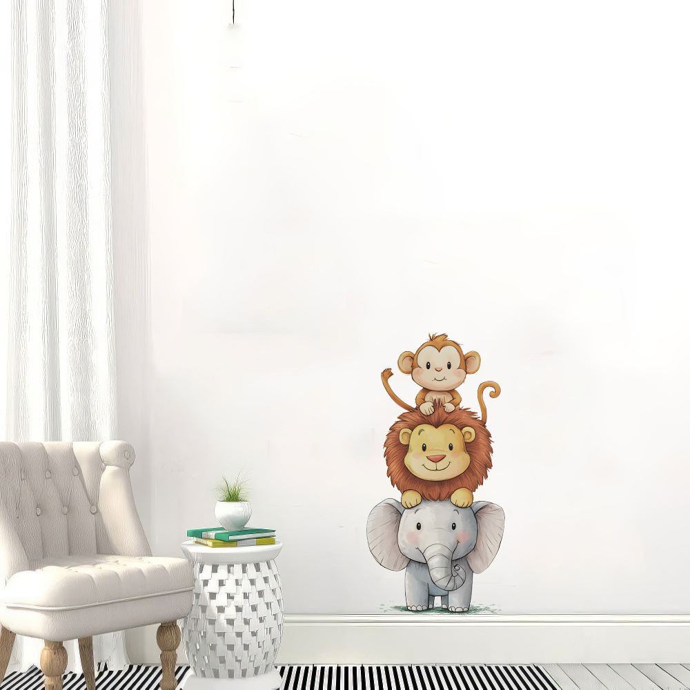 สติ๊กเกอร์ติดผนังรูปสัตว์ป่าแส - Baby Nursery Elephant บทวิจารณ์และราคา