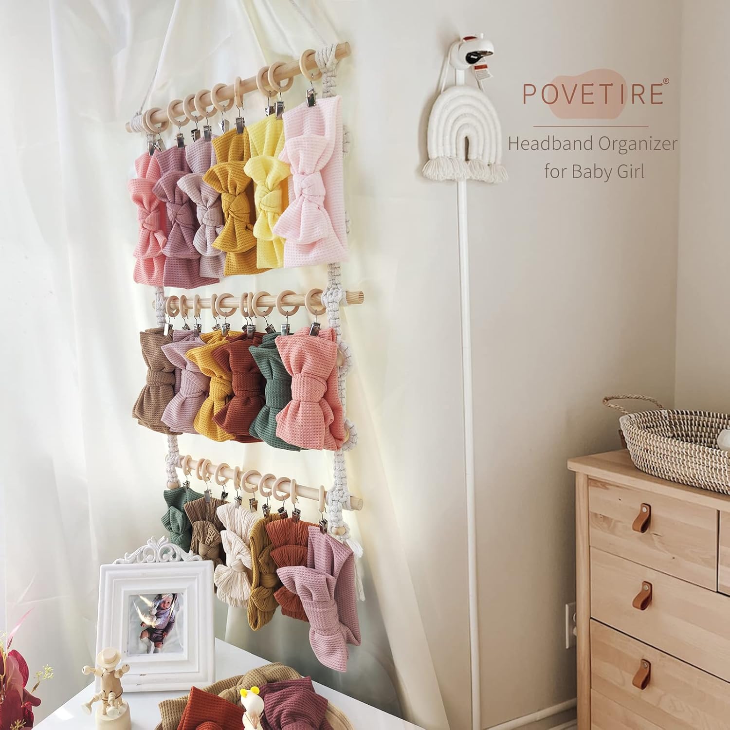 Macrame แขวนผนัง Boho ผู้ถือแถ - Baby Nursery Decor Ideas บทวิจารณ์และราคา