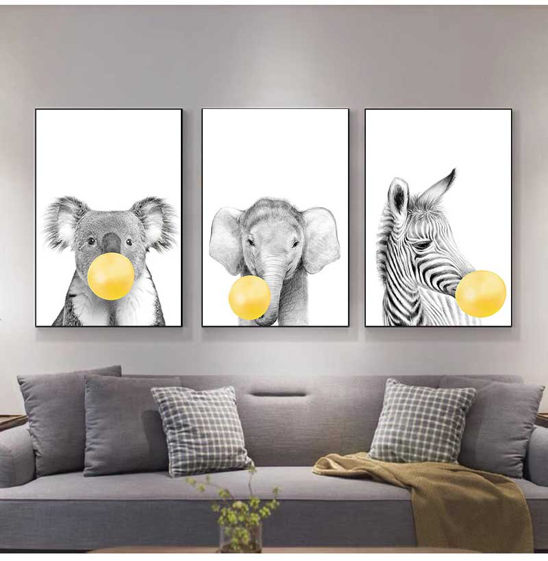 เด็กทารกลูกโป่งสีเหลืองสัตว์ W - Baby Nursery Yellow Walls บทวิจารณ์และราคา