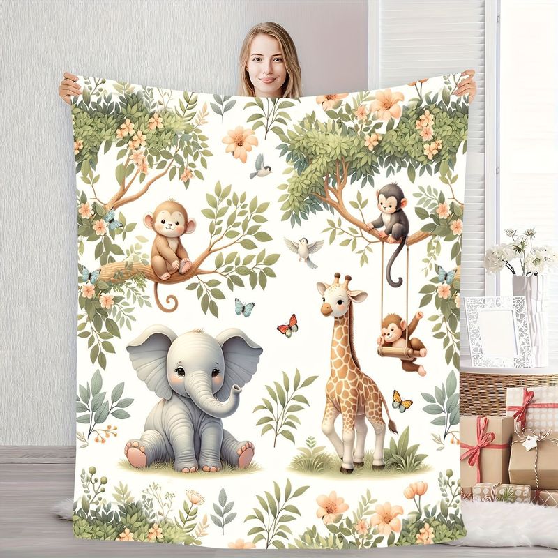 VIKAMA ผ้าห่มเด็กสัตว์ป่าสีน้ำ - Baby Nursery Elephant บทวิจารณ์และราคา