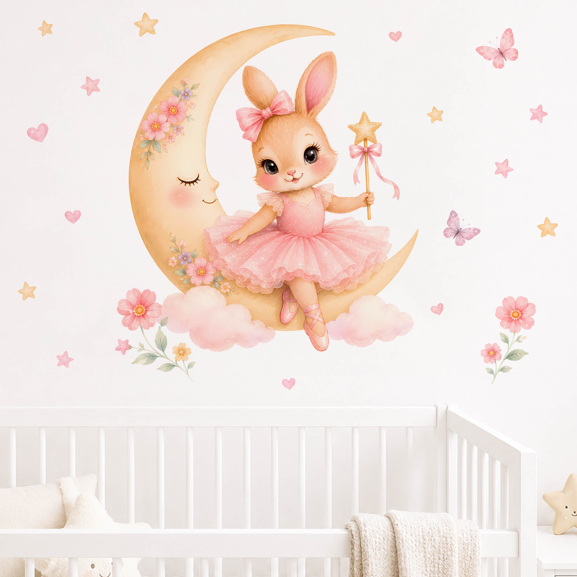 สติ๊กเกอร์ติดผนังลายกระต่ายนัก - Baby Nursery Decor Ideas บทวิจารณ์และราคา