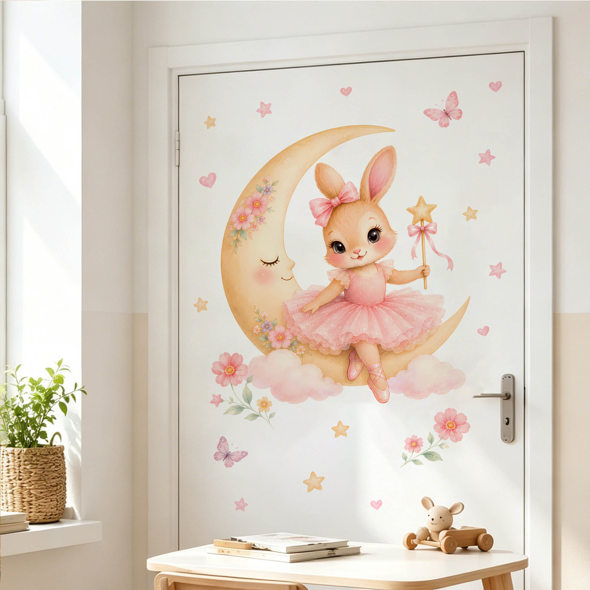 สติ๊กเกอร์ติดผนังลายกระต่ายนัก - Baby Nursery Decor Ideas บทวิจารณ์และราคา
