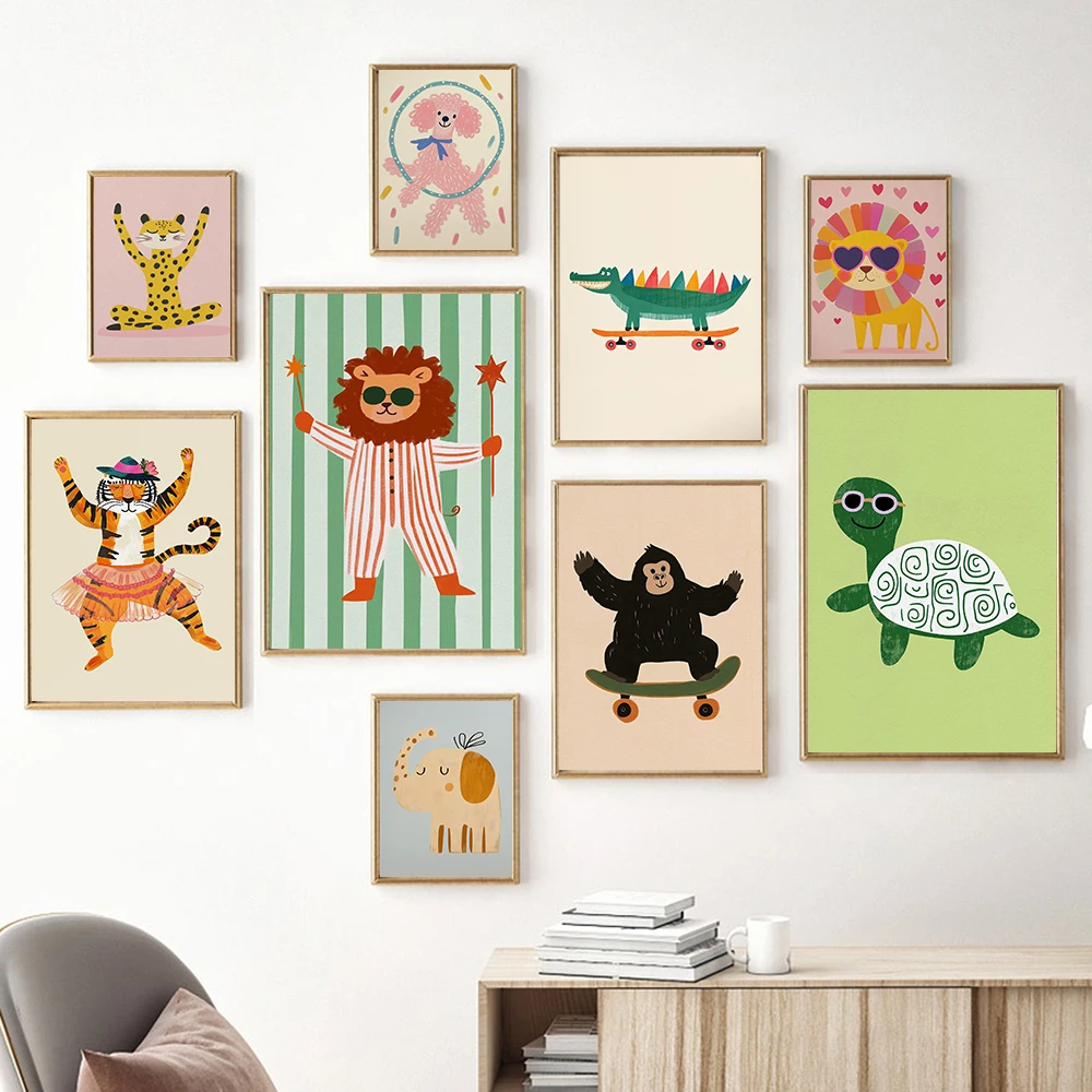 โปสเตอร์ผ้าแคนวาสสไตล์มินิมอล  - Baby Nursery Elephant บทวิจารณ์และราคา