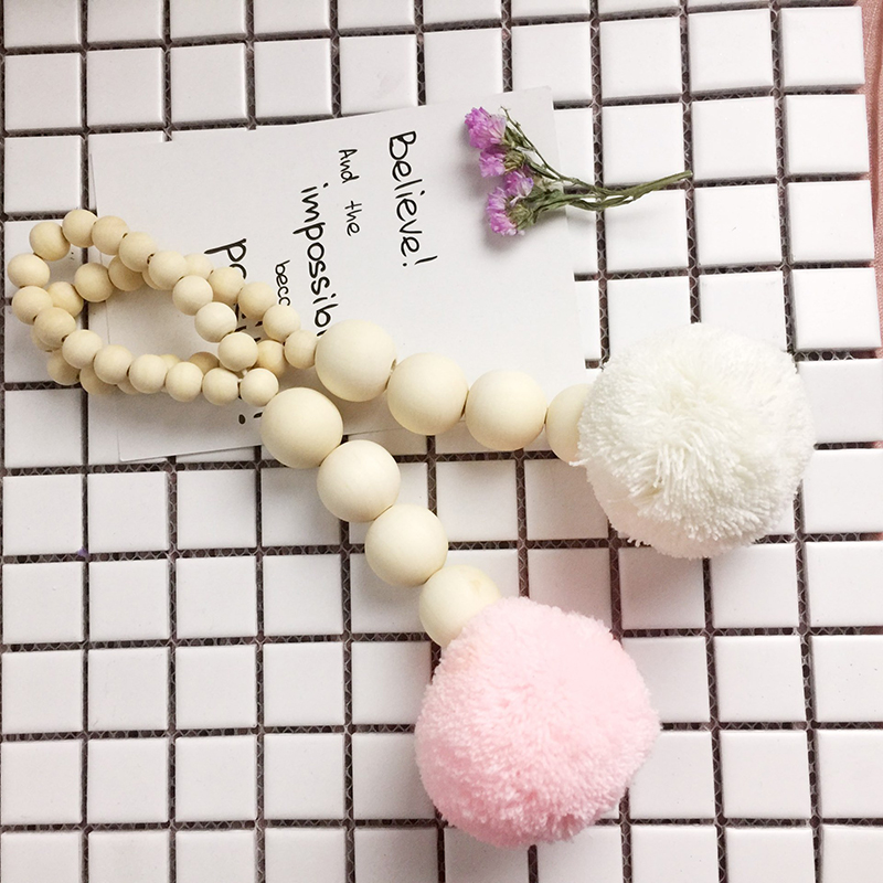 ลูกปัดไม้พู่ Ball Garland แขวน - Baby Nursery Garland บทวิจารณ์และราคา
