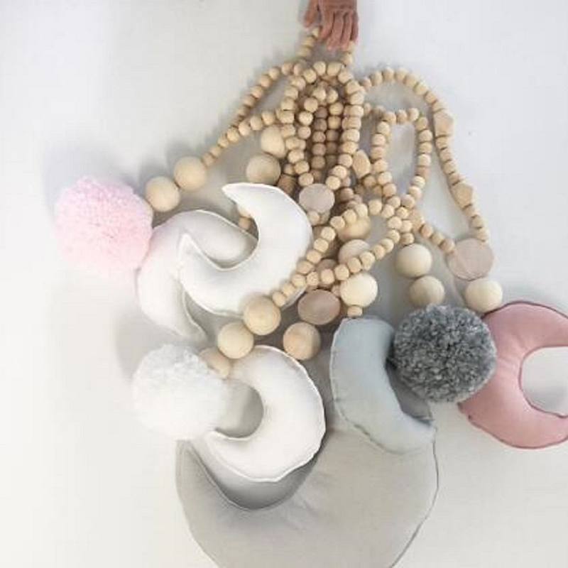 ลูกปัดไม้พู่ Ball Garland แขวน - Baby Nursery Garland บทวิจารณ์และราคา