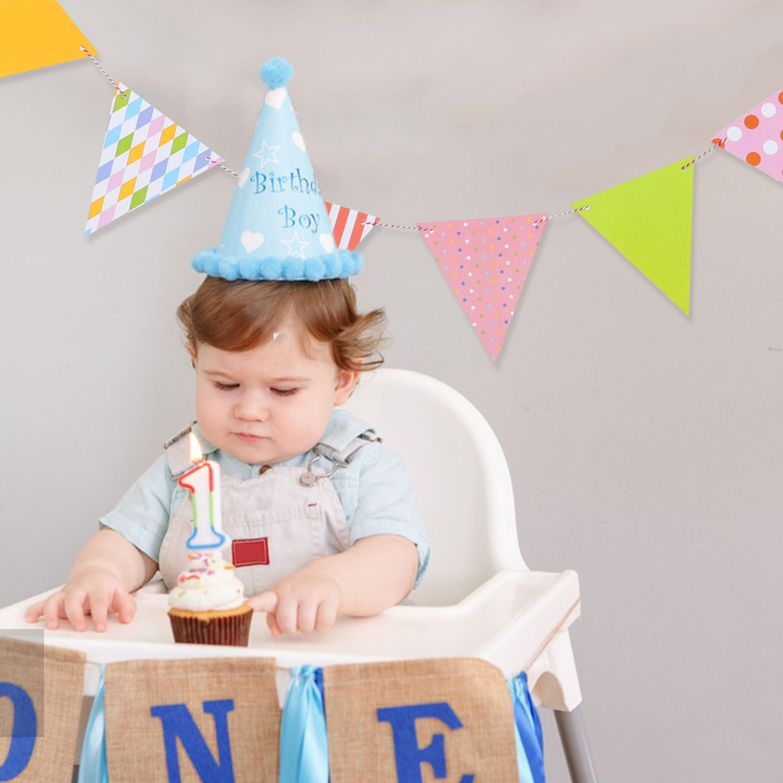 ธงสามเหลี่ยมแบบง่ายต่อการติดตั - Baby Nursery Garland บทวิจารณ์และราคา