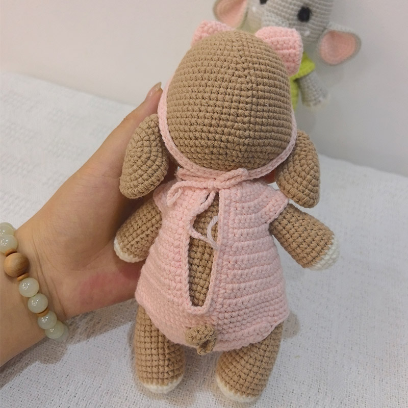 ของเล่นตุ๊กตาคู่ช้างโครเชต์แฮน - Baby Nursery Elephant บทวิจารณ์และราคา