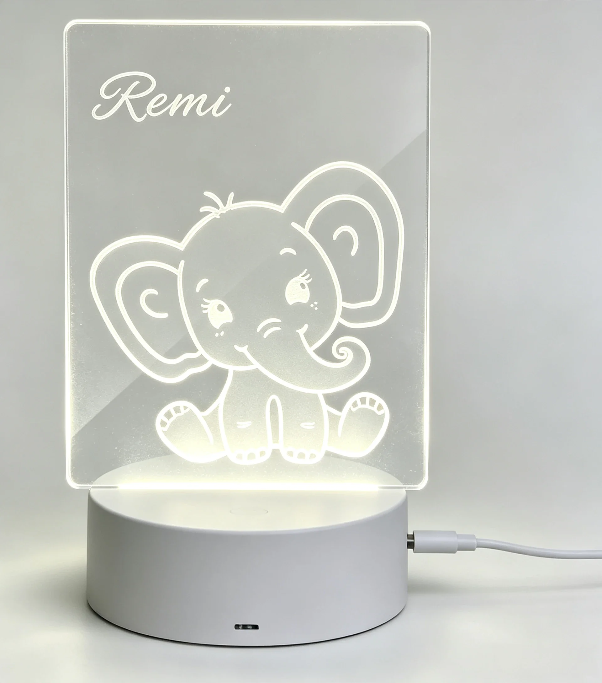 โคมไฟกลางคืนอะคริลิค LED รูปช้ - Baby Nursery Elephant บทวิจารณ์และราคา