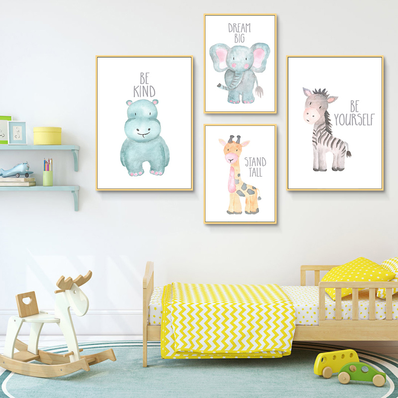 เด็กสัตว์สิงโตช้างยีราฟโปสเตอร - Baby Nursery Elephant บทวิจารณ์และราคา