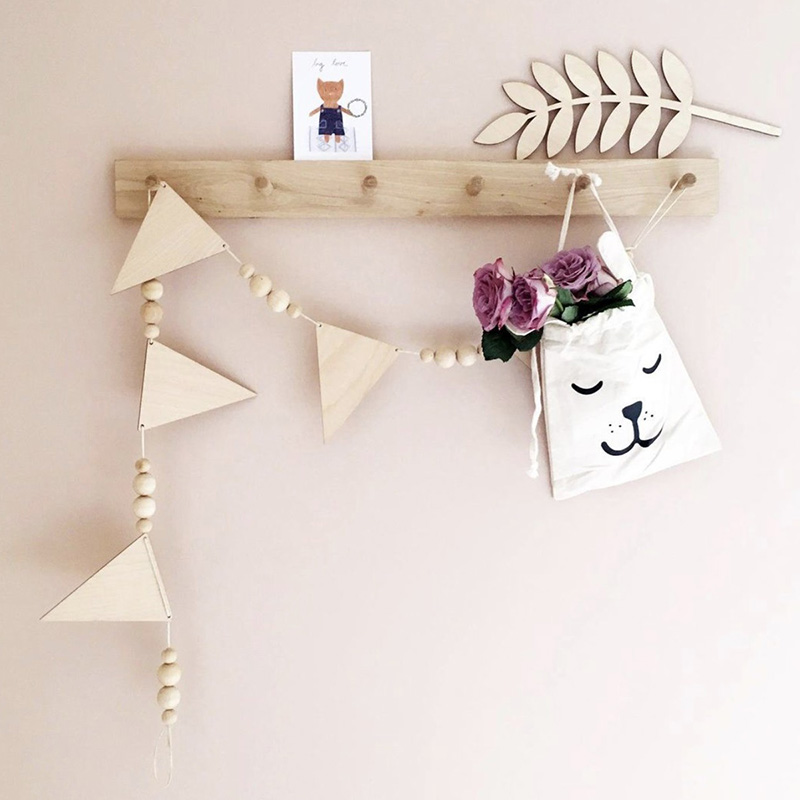 เด็กห้อง Garland ไม้สามเหลี่ยม - Baby Nursery Garland บทวิจารณ์และราคา
