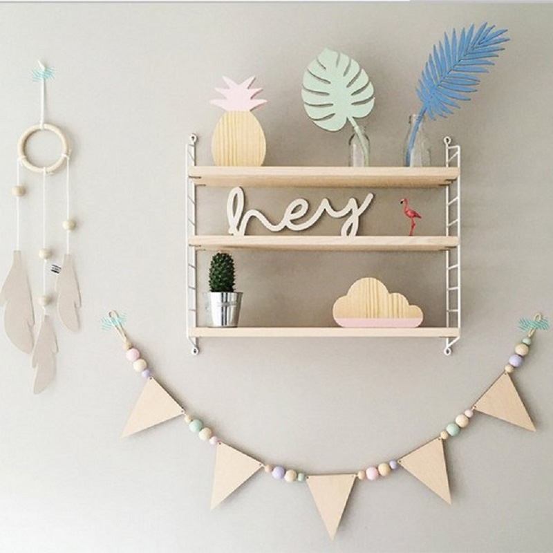 เด็กห้อง Garland ไม้สามเหลี่ยม - Baby Nursery Garland บทวิจารณ์และราคา