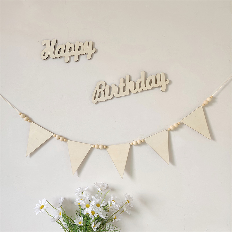 เด็กห้อง Garland ไม้สามเหลี่ยม - Baby Nursery Garland บทวิจารณ์และราคา